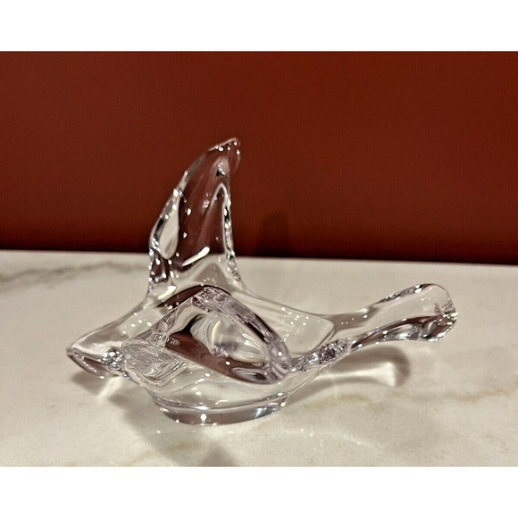 Princess House Lead Crystal Flying Bird Dove Candy Trinket Dish - Picture 2 of 8